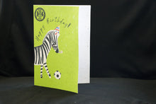 Load image into Gallery viewer, Zebra birthday card